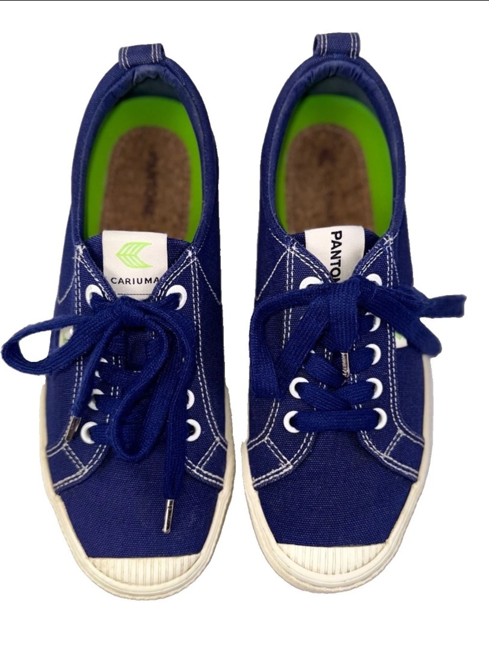 Cariuma Pantone Women US8 Classic Blue Low Top Canvas Sneakers shoes EU39